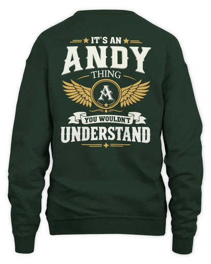 ANDY KT06-M008 It’s a [NAME] Thing – You Wouldn’t Understand | Personalized Vintage T-Shirt - Unisex Sweatshirt - Forest Green