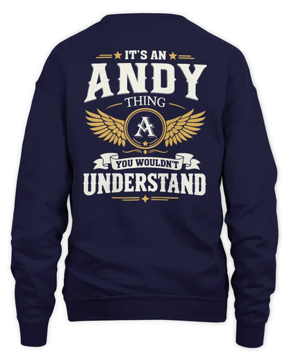 ANDY KT06-M008 It’s a [NAME] Thing – You Wouldn’t Understand | Personalized Vintage T-Shirt - Unisex Sweatshirt - Navy