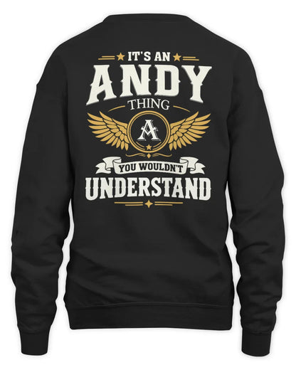 ANDY KT06-M008 It’s a [NAME] Thing – You Wouldn’t Understand | Personalized Vintage T-Shirt - Unisex Sweatshirt - Black