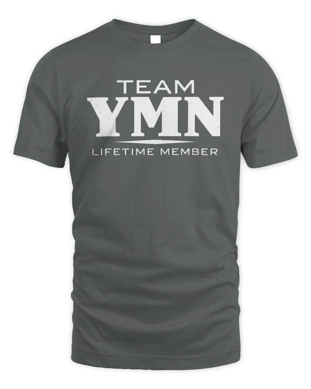 YMN BL62-K4-128 - Personalized “Team NAME Lifetime Member” - Unisex Standard T-Shirt - Charcoal