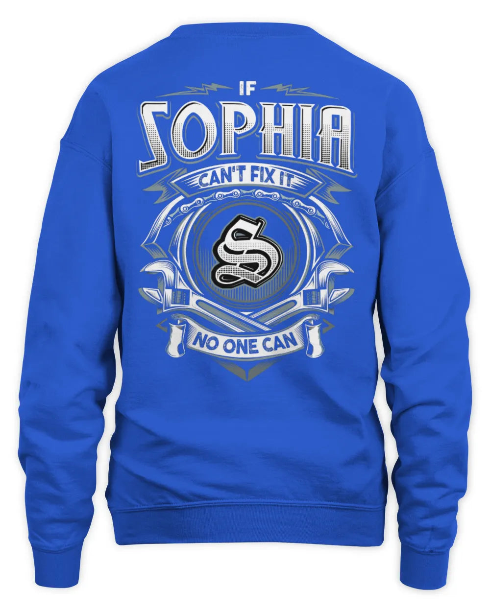 SOPHIA AP81-K4-626 - Personalized Ahmed Quote Apparel “If Ahmed Can't Fix It, No One Can” - Unisex Sweatshirt - Royal