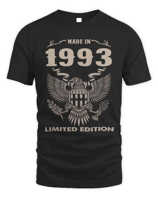 1993 HH89-K2 – Classic Birth Year Limited Edition T-Shirt - Unisex Standard T-Shirt - Black
