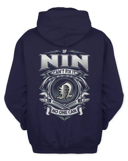 NIN AP81-K4-626 - Personalized Ahmed Quote Apparel “If Ahmed Can't Fix It, No One Can” - Unisex Hoodie - Navy
