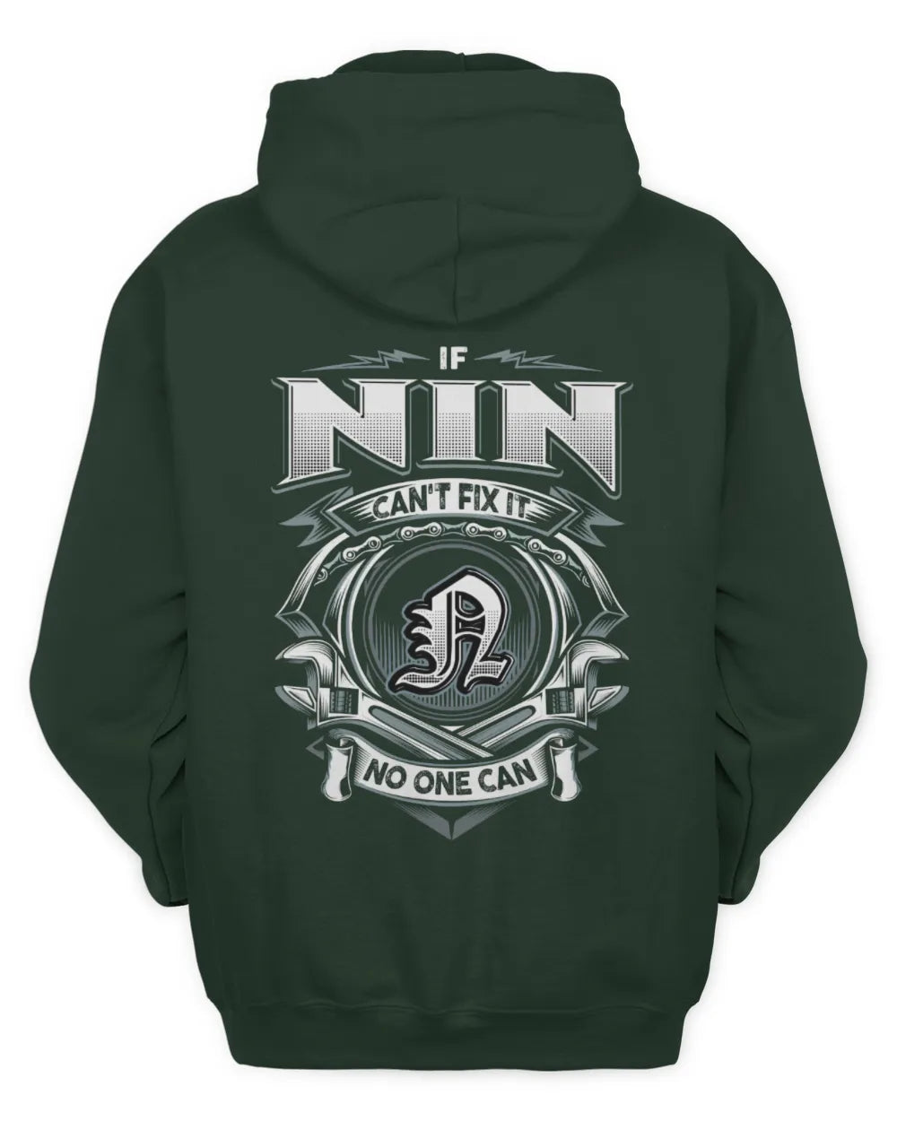 NIN AP81-K4-626 - Personalized Ahmed Quote Apparel “If Ahmed Can't Fix It, No One Can” - Unisex Hoodie - Forest Green