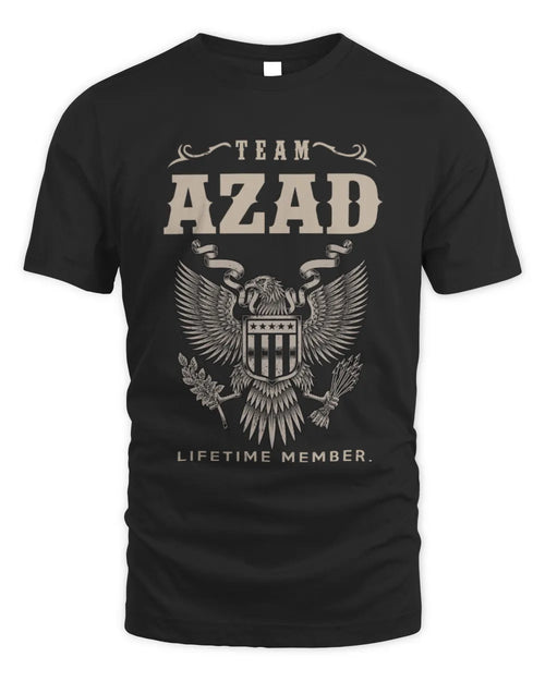 AZAD TP06-K82 – Personalized Classic Style Apparel “Team NAME Lifetime Member” - Unisex Standard T-Shirt - Black