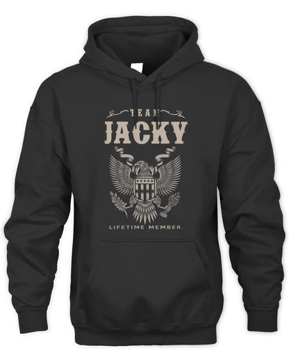 JACKY TP06-K82 – Personalized Classic Style Apparel “Team NAME Lifetime Member” - Unisex Hoodie - Black
