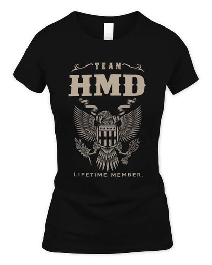 HMD TP06-K82 – Personalized Classic Style Apparel “Team NAME Lifetime Member” - Women's Standard T-Shirt - Black