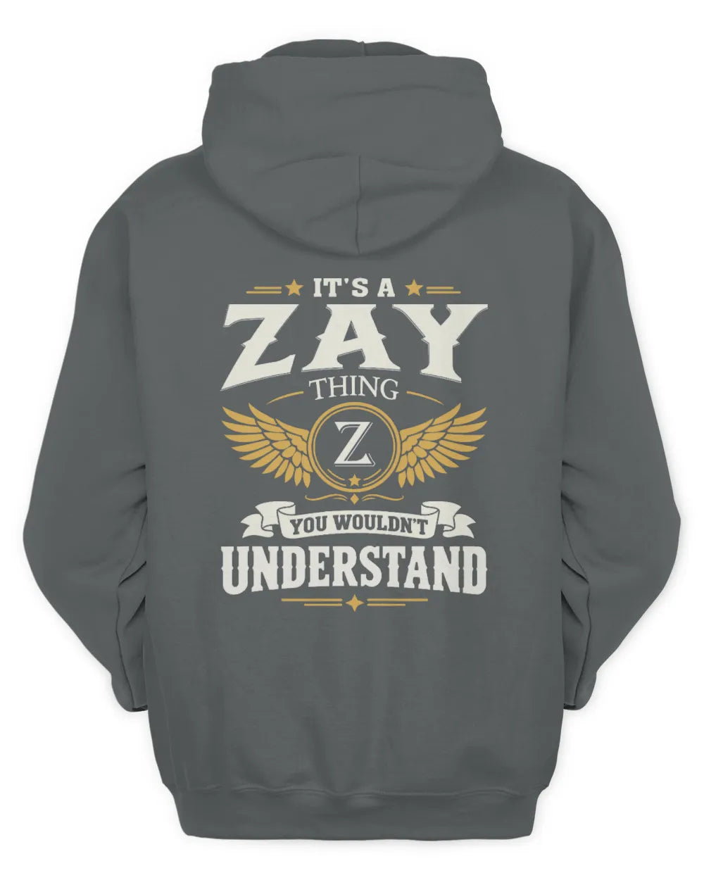ZAY KT06-M008 It’s a [NAME] Thing – You Wouldn’t Understand | Personalized Vintage T-Shirt - Unisex Hoodie - Charcoal