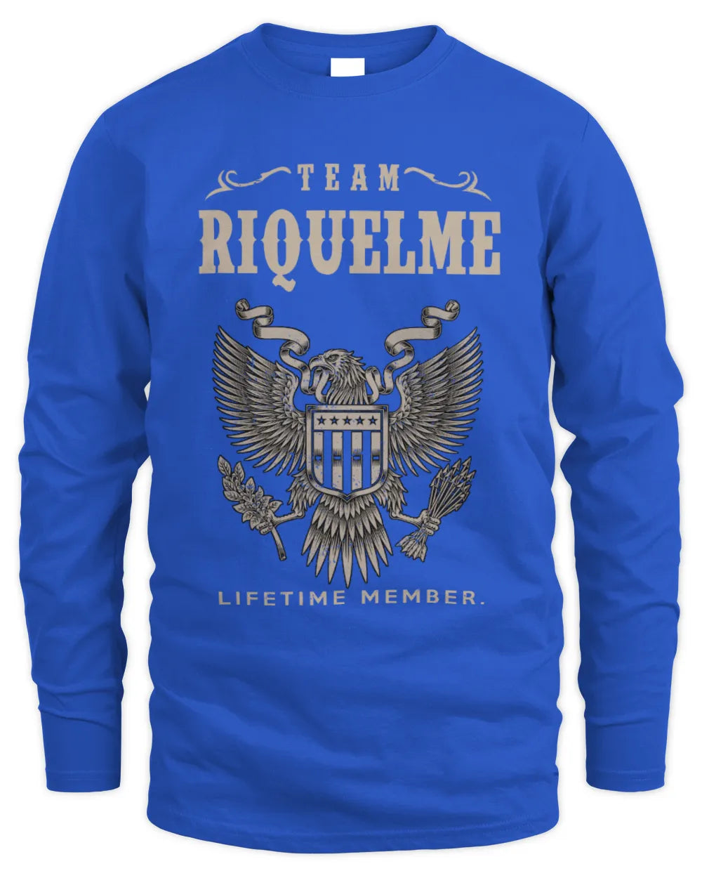 RIQUELME TP06-K82 – Personalized Classic Style Apparel “Team NAME Lifetime Member” - Men's Long Sleeved T-Shirt - Royal