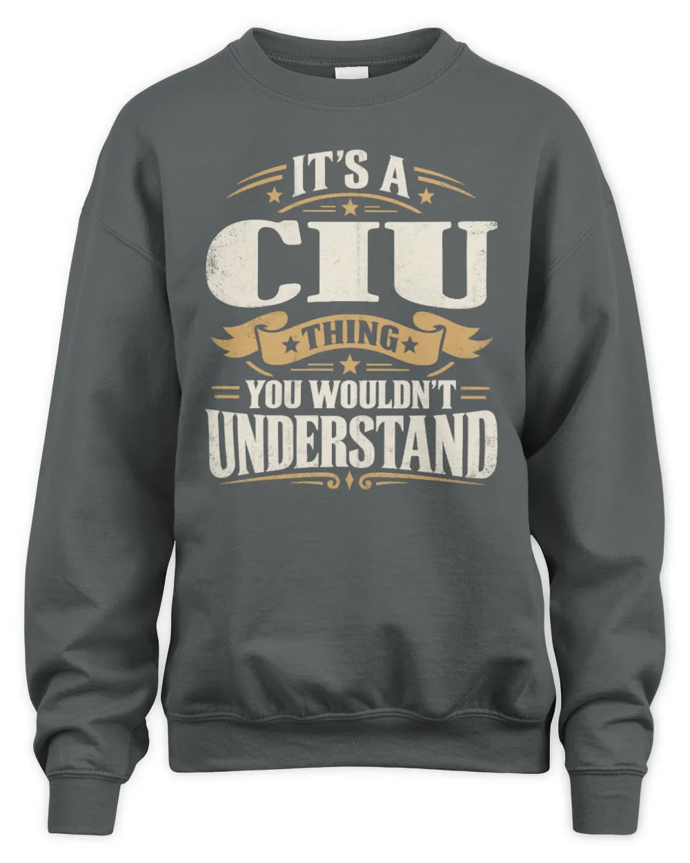CIU P08 TH51 - Personalized “It’s a/an [NAME] Thing – You Wouldn’t Understand” Shirt - Unisex Sweatshirt - Charcoal