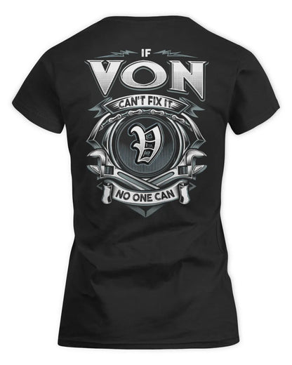 VON AP81-K4-626 - Personalized Ahmed Quote Apparel “If Ahmed Can't Fix It, No One Can” - Women's Standard T-Shirt - Black