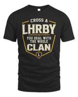 LHRBY NT1-K008 Cross A/An NAME, You Deal With the Whole Clan | Personalized Vintage T-Shirt - Unisex Standard T-Shirt - Black