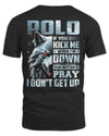 POLO AP62-K4-666 - Personalized Fierce Wolf Quote Apparel “If You Kick Me When I’m Down, You Better Pray I Don’t Get Up”