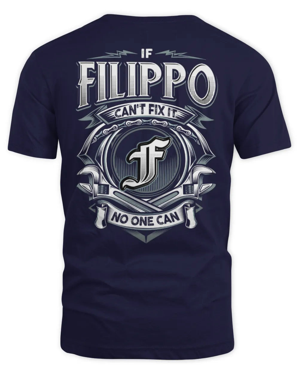 FILIPPO AP81-K4-626 - Personalized Ahmed Quote Apparel “If Ahmed Can't Fix It, No One Can” - Unisex Standard T-Shirt - Navy