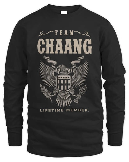 CHAANG TP06-K82 – Personalized Classic Style Apparel “Team NAME Lifetime Member” - Men's Long Sleeved T-Shirt - Black