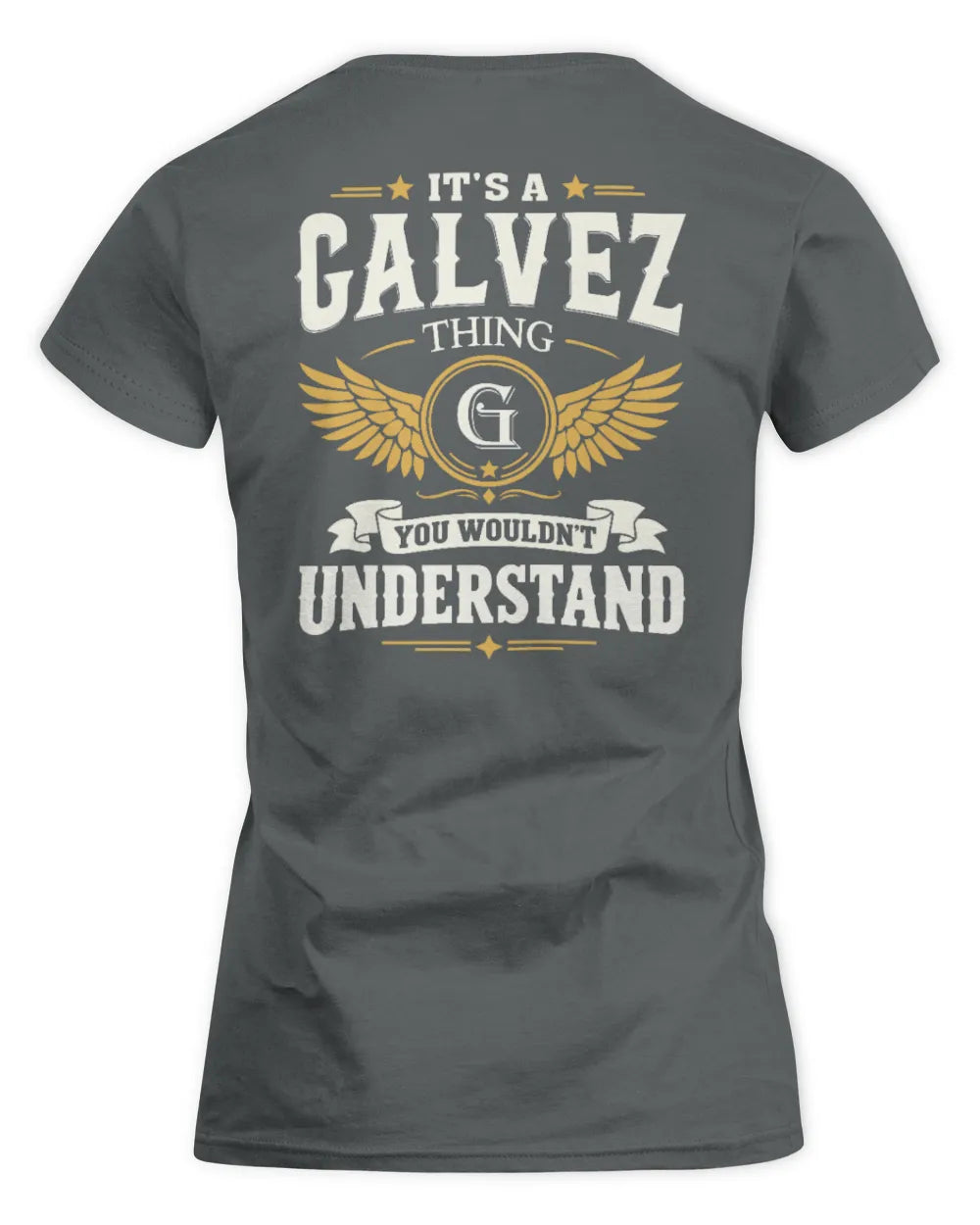 GALVEZ KT06-M008 It’s a [NAME] Thing – You Wouldn’t Understand | Personalized Vintage T-Shirt - Women's Standard T-Shirt - Charcoal