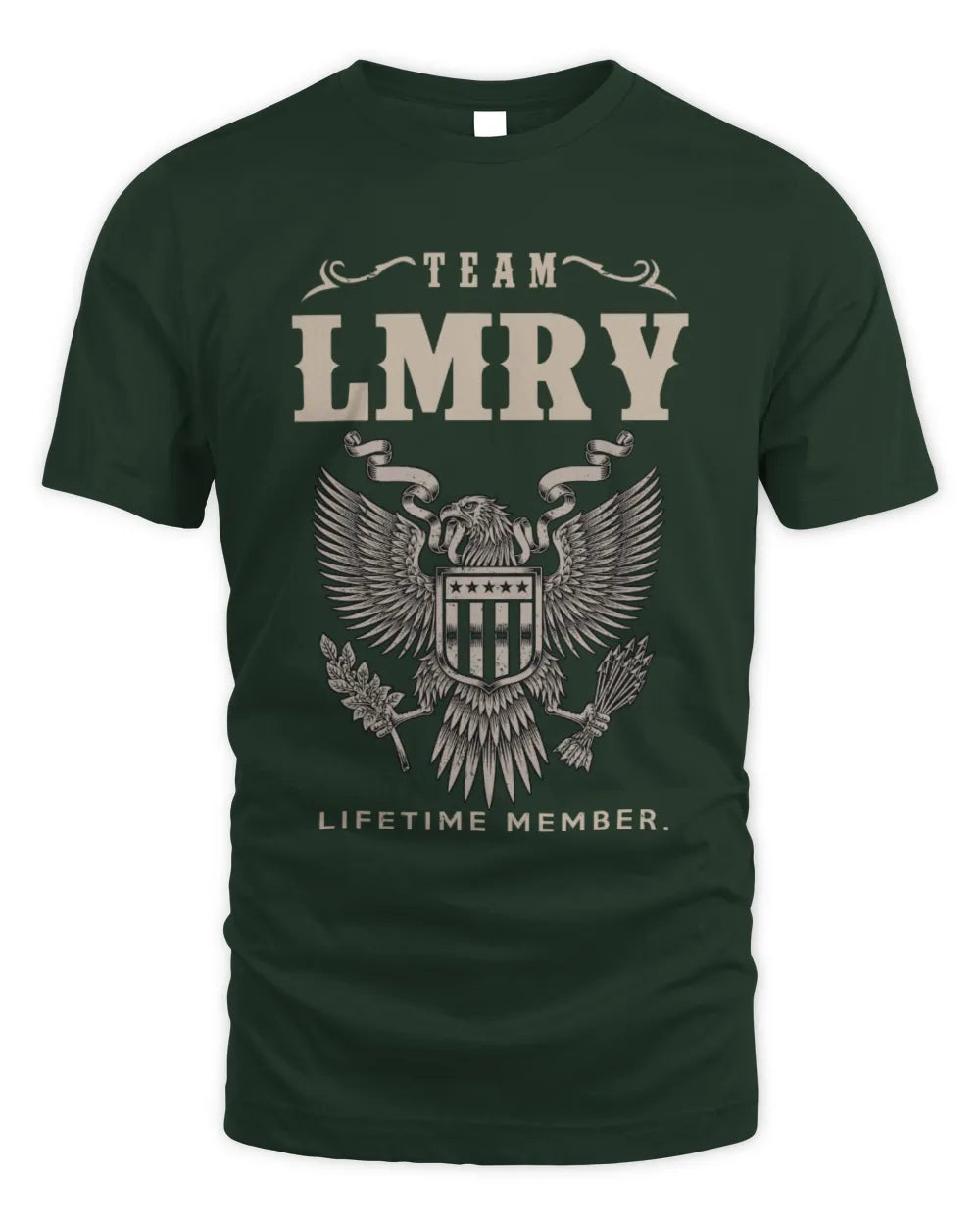 LMRY TP06-K82 – Personalized Classic Style Apparel “Team NAME Lifetime Member” - Unisex Standard T-Shirt - Forest Green