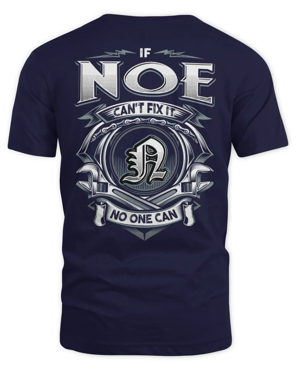 NOE AP81-K4-626 - Personalized Ahmed Quote Apparel “If Ahmed Can't Fix It, No One Can” - Unisex Standard T-Shirt - Navy