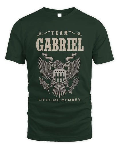 GABRIEL TP06-K82 – Personalized Classic Style Apparel “Team NAME Lifetime Member” - Unisex Standard T-Shirt - Forest Green