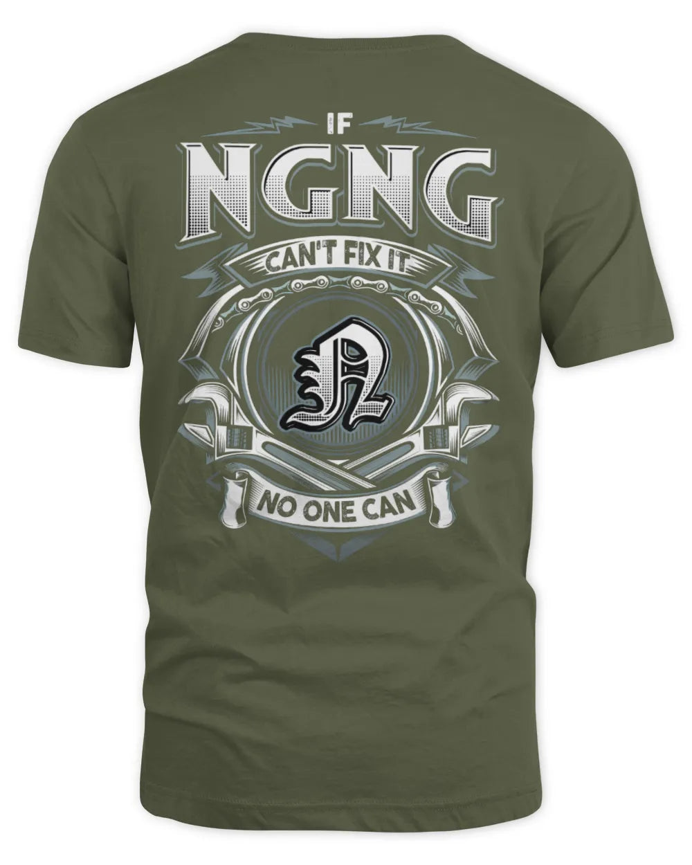 NGNG AP81-K4-626 - Personalized Ahmed Quote Apparel “If Ahmed Can't Fix It, No One Can” - Unisex Standard T-Shirt - Military Green