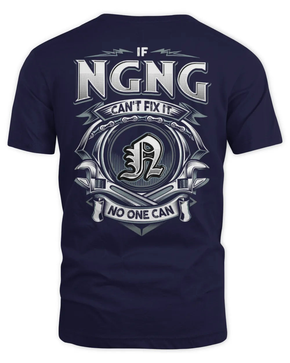 NGNG AP81-K4-626 - Personalized Ahmed Quote Apparel “If Ahmed Can't Fix It, No One Can” - Unisex Standard T-Shirt - Navy