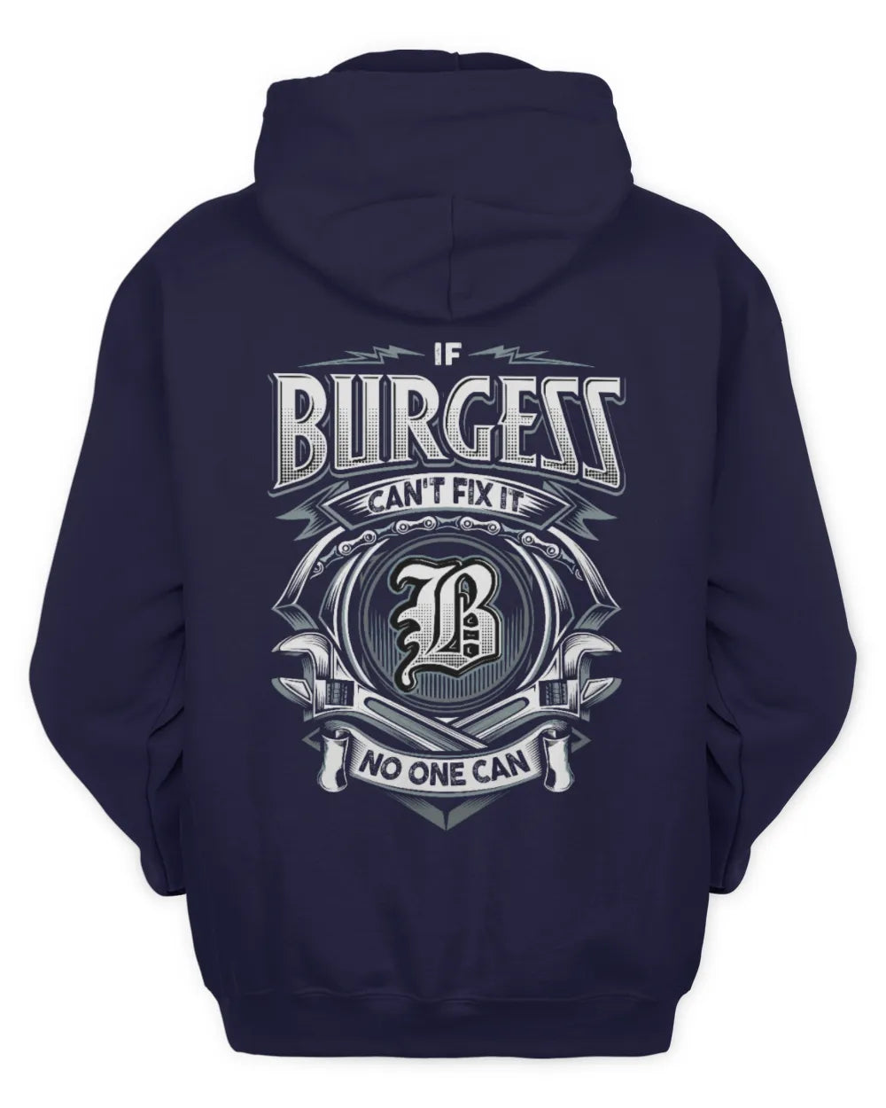 BURGESS AP81-K4-626 - Personalized Ahmed Quote Apparel “If Ahmed Can't Fix It, No One Can” - Unisex Hoodie - Navy