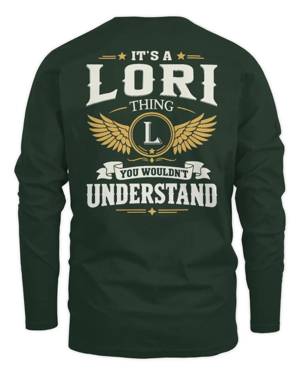 LORI KT06-M008 It’s a [NAME] Thing – You Wouldn’t Understand | Personalized Vintage T-Shirt - Men's Long Sleeved T-Shirt - Forest Green