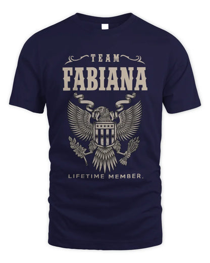 FABIANA TP06-K82 – Personalized Classic Style Apparel “Team NAME Lifetime Member” - Unisex Standard T-Shirt - Navy