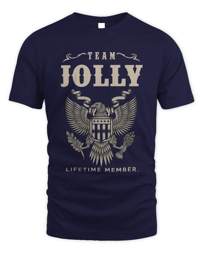 JOLLY TP06-K82 – Personalized Classic Style Apparel “Team NAME Lifetime Member” - Unisex Standard T-Shirt - Navy