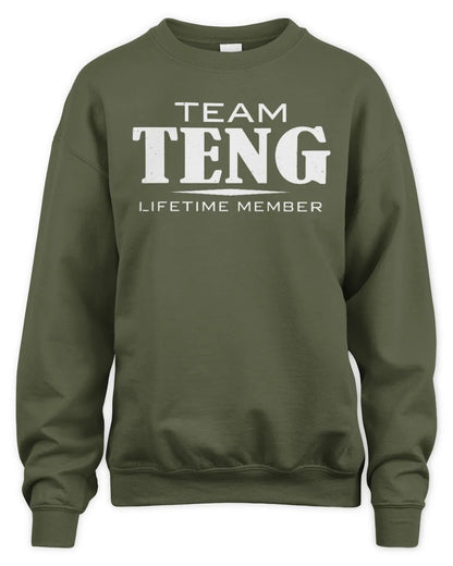 TENG BL62-K4-128 - Personalized “Team NAME Lifetime Member” - Unisex Sweatshirt - Military Green