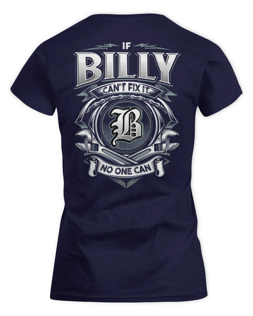 BILLY AP81-K4-626 - Personalized Ahmed Quote Apparel “If Ahmed Can't Fix It, No One Can” - Women's Standard T-Shirt - Navy