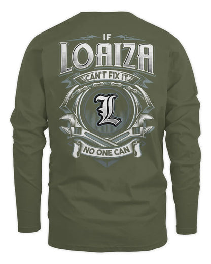 LOAIZA AP81-K4-626 - Personalized Ahmed Quote Apparel “If Ahmed Can't Fix It, No One Can” - Men's Long Sleeved T-Shirt - Military Green