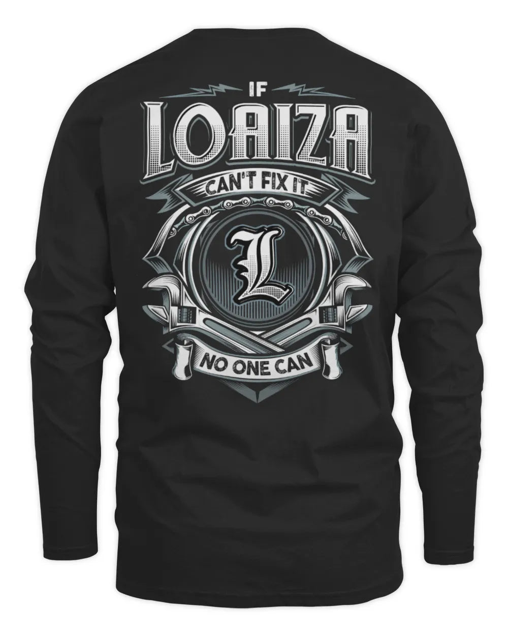 LOAIZA AP81-K4-626 - Personalized Ahmed Quote Apparel “If Ahmed Can't Fix It, No One Can” - Men's Long Sleeved T-Shirt - Black