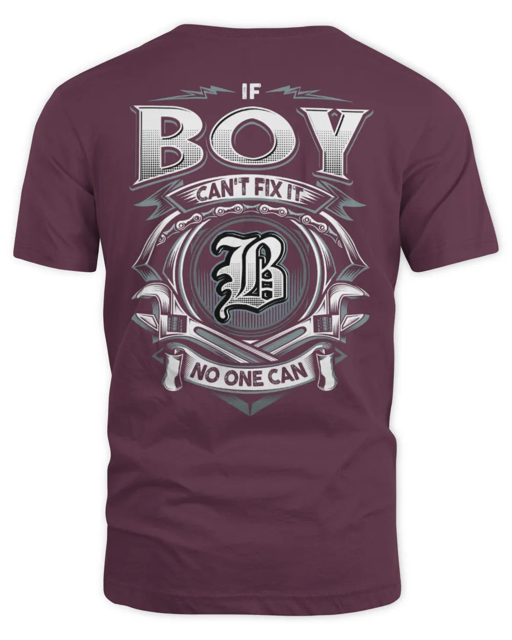 BOY AP81-K4-626 - Personalized Ahmed Quote Apparel “If Ahmed Can't Fix It, No One Can” - Unisex Standard T-Shirt - Maroon
