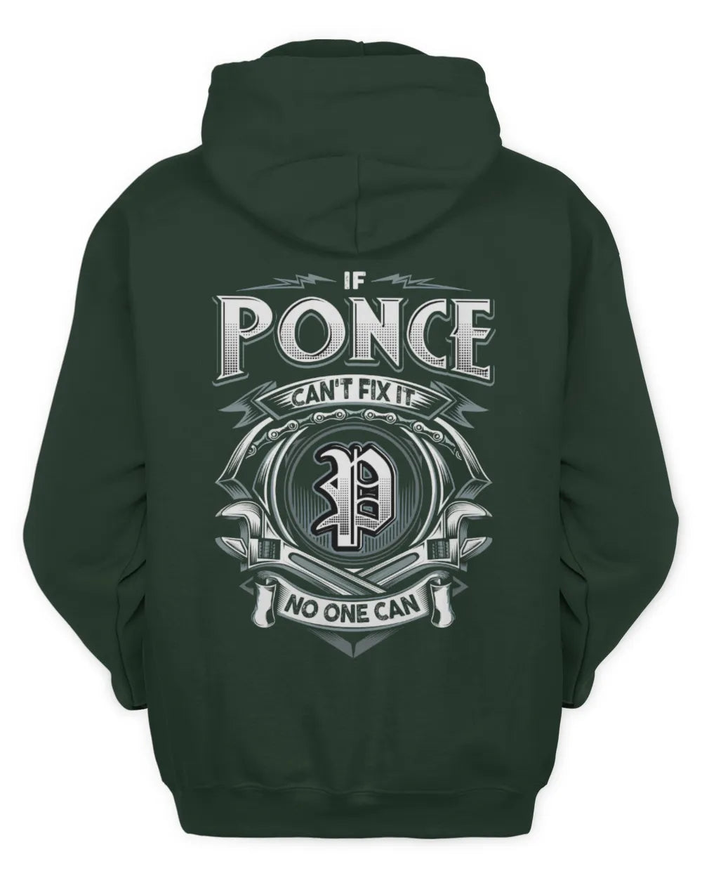 PONCE AP81-K4-626 - Personalized Ahmed Quote Apparel “If Ahmed Can't Fix It, No One Can” - Unisex Hoodie - Forest Green