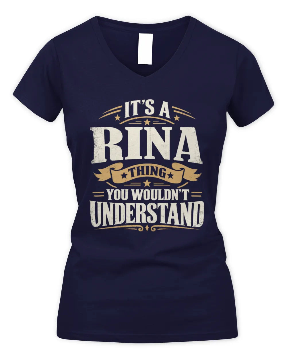 RINA P08 TH51 - Personalized “It’s a/an [NAME] Thing – You Wouldn’t Understand” Shirt - Women's V-Neck T-Shirt - Navy