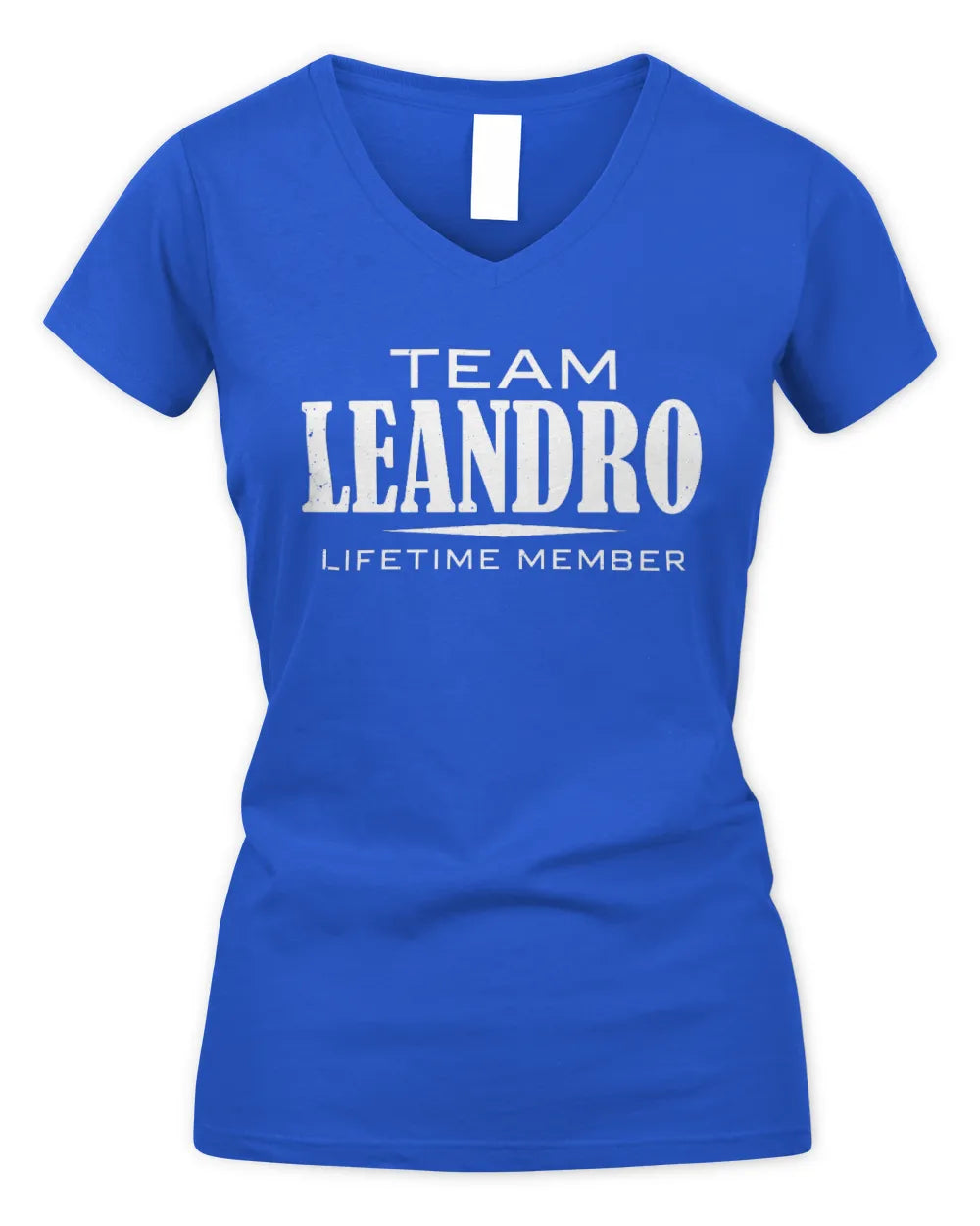 LEANDRO BL62-K4-128 - Personalized “Team NAME Lifetime Member” - Women's V-Neck T-Shirt - Royal