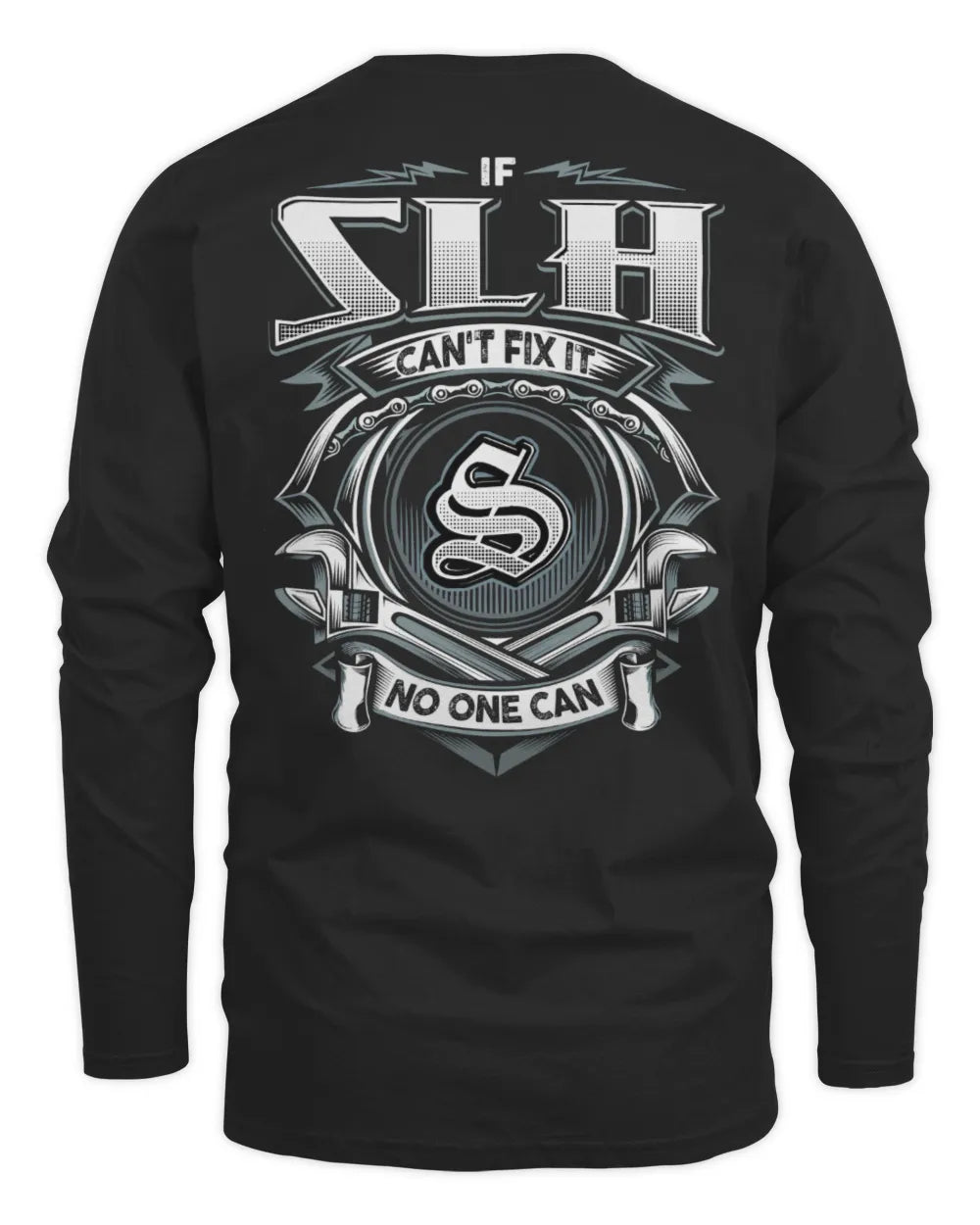 SLH AP81-K4-626 - Personalized Ahmed Quote Apparel “If Ahmed Can't Fix It, No One Can” - Men's Long Sleeved T-Shirt - Black