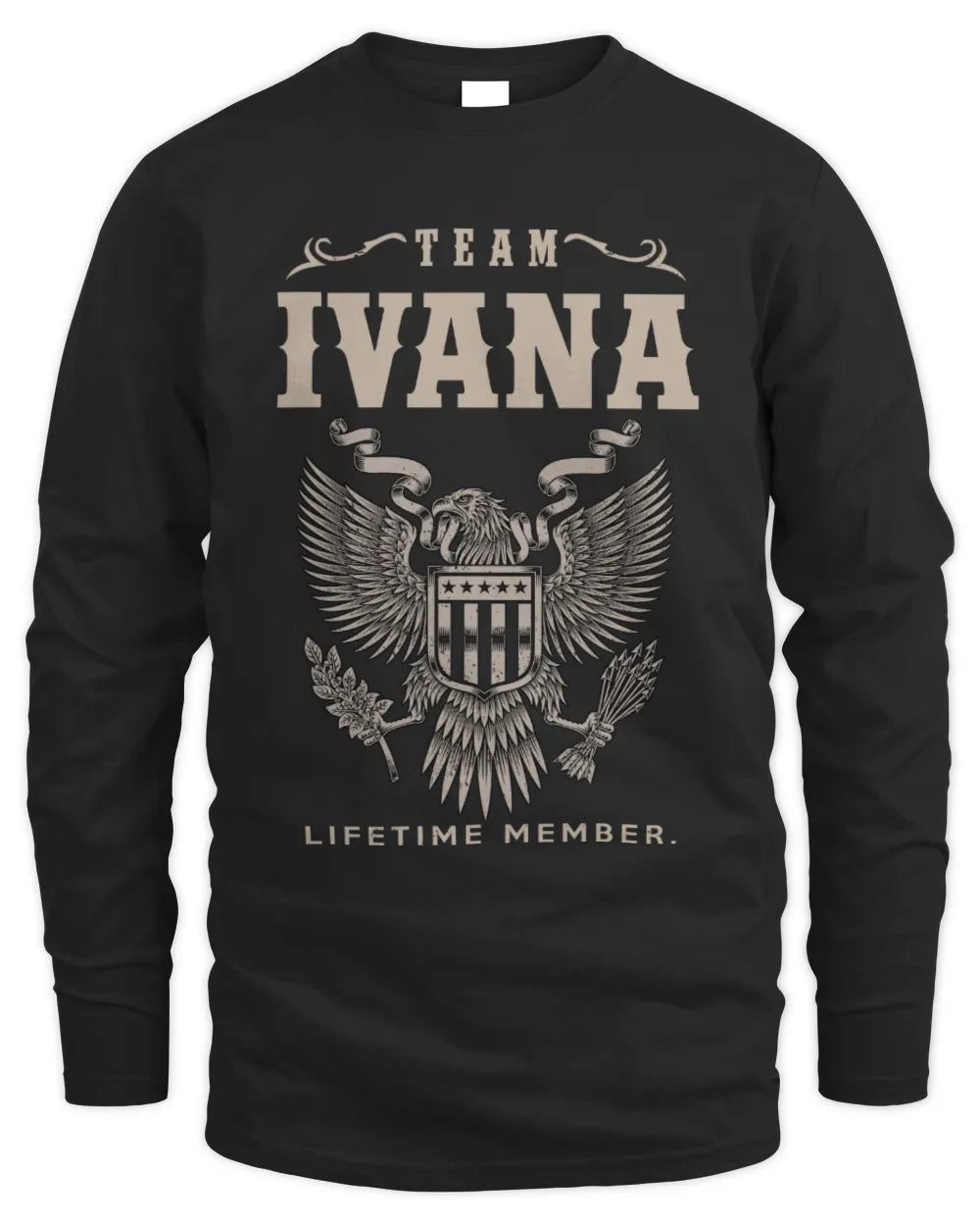 IVANA TP06-K82 – Personalized Classic Style Apparel “Team NAME Lifetime Member” - Men's Long Sleeved T-Shirt - Black