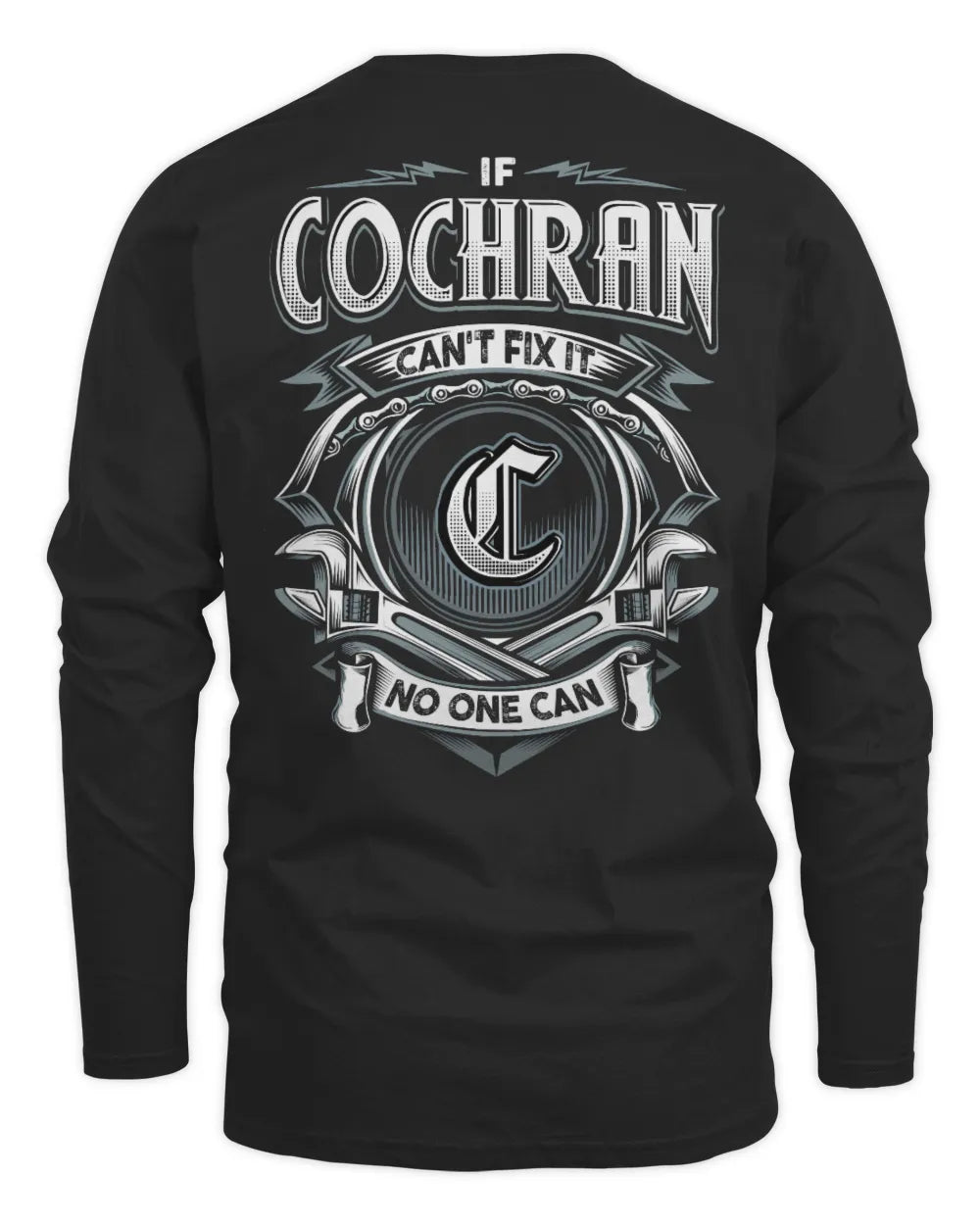 COCHRAN AP81-K4-626 - Personalized Ahmed Quote Apparel “If Ahmed Can't Fix It, No One Can” - Men's Long Sleeved T-Shirt - Black