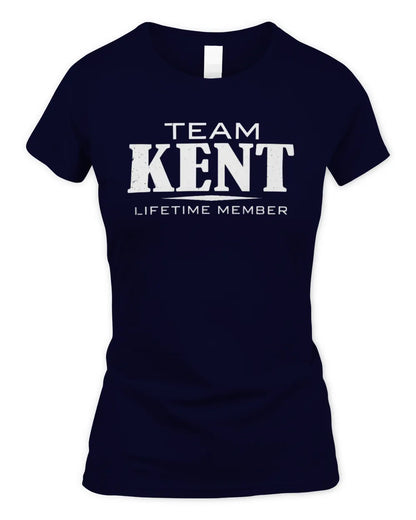 KENT BL62-K4-128 - Personalized “Team NAME Lifetime Member” - Women's Standard T-Shirt - Navy