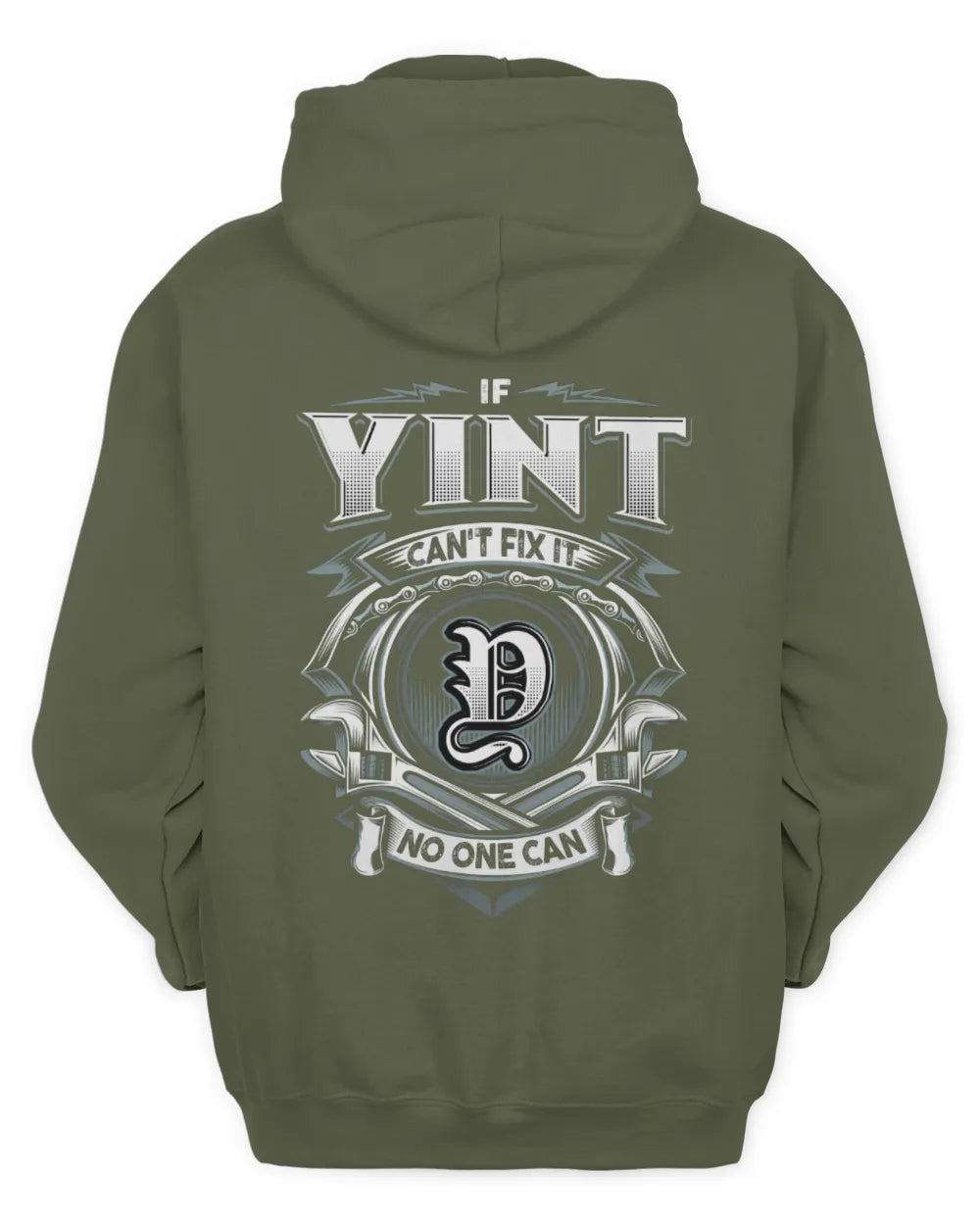 YINT AP81-K4-626 - Personalized Ahmed Quote Apparel “If Ahmed Can't Fix It, No One Can” - Unisex Hoodie - Military Green