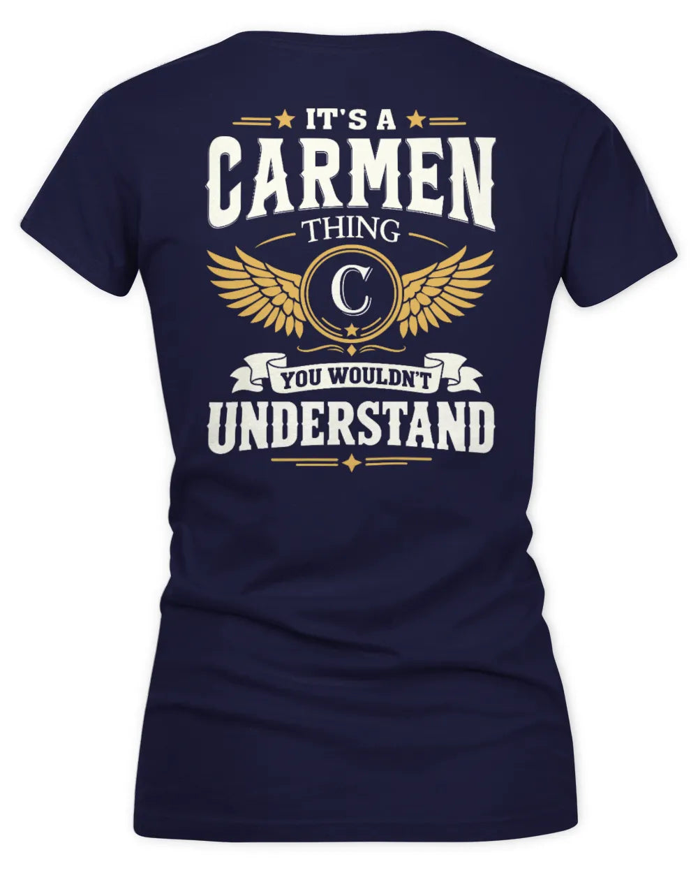 CARMEN KT06-M008 It’s a [NAME] Thing – You Wouldn’t Understand | Personalized Vintage T-Shirt - Women's V-Neck T-Shirt - Navy