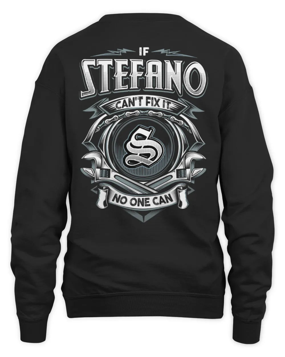 STEFANO AP81-K4-626 - Personalized Ahmed Quote Apparel “If Ahmed Can't Fix It, No One Can” - Unisex Sweatshirt - Black