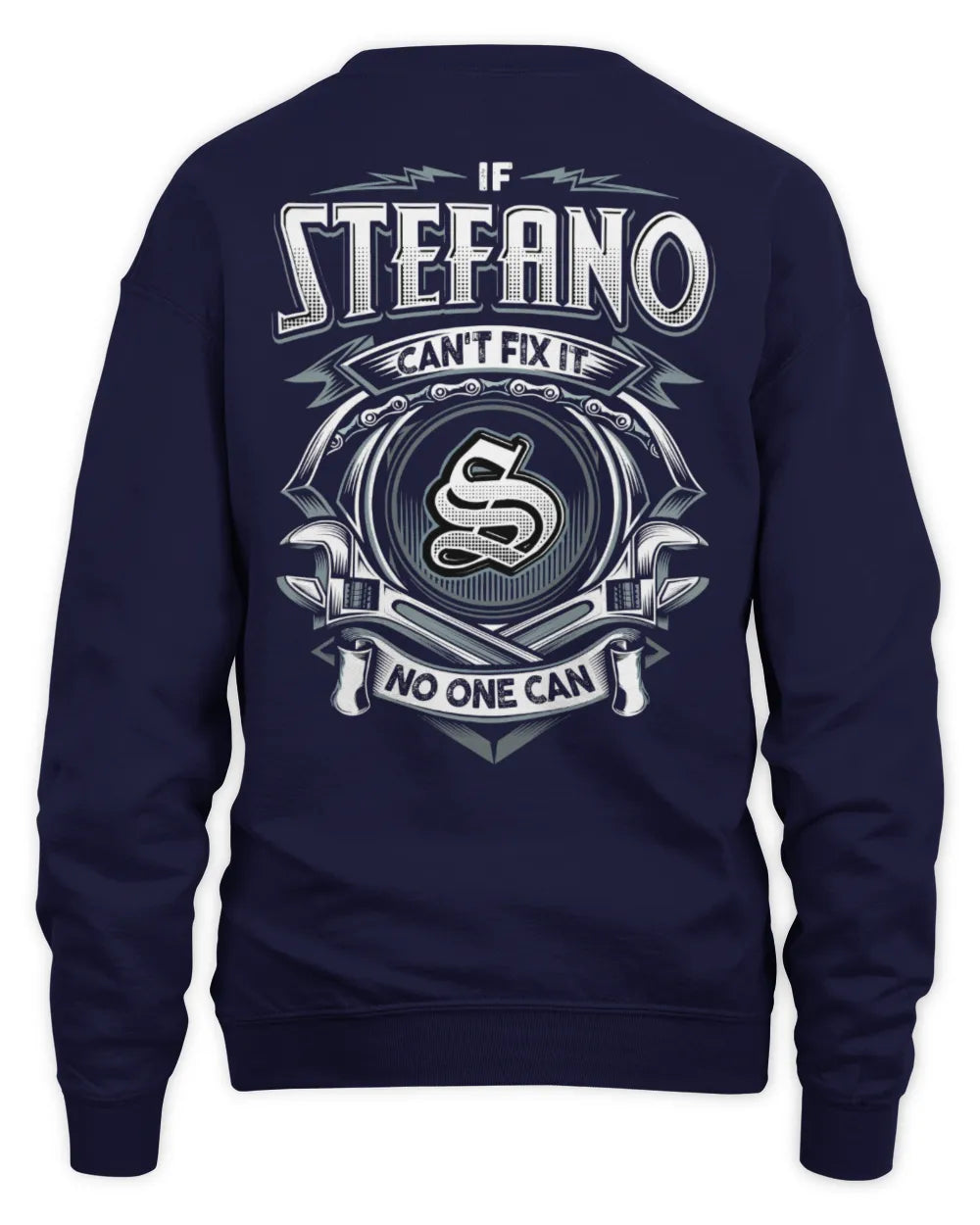 STEFANO AP81-K4-626 - Personalized Ahmed Quote Apparel “If Ahmed Can't Fix It, No One Can” - Unisex Sweatshirt - Navy