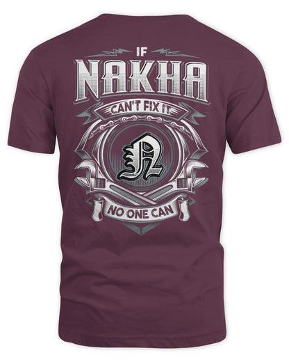 NAKHA AP81-K4-626 - Personalized Ahmed Quote Apparel “If Ahmed Can't Fix It, No One Can” - Unisex Standard T-Shirt - Maroon