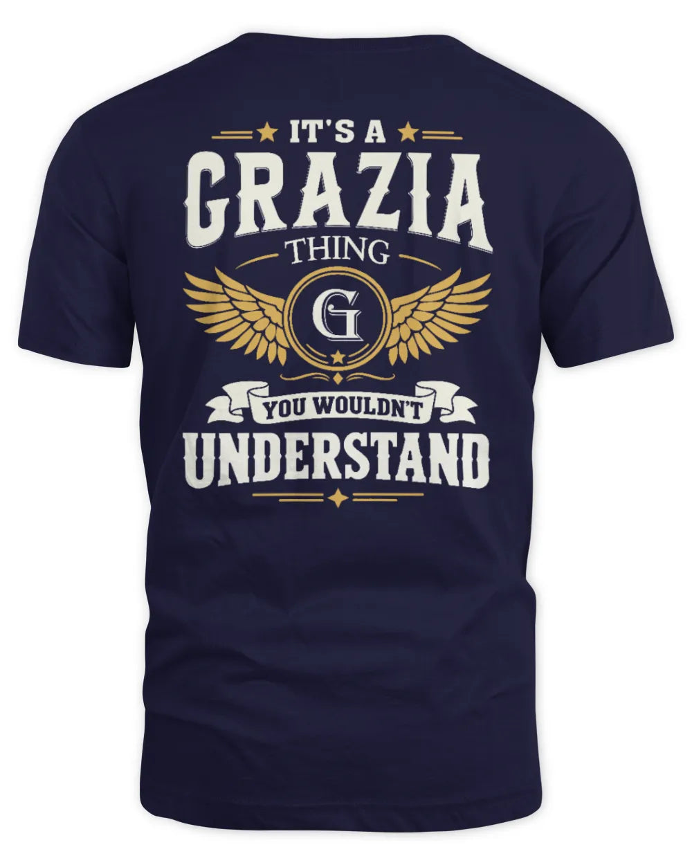 GRAZIA KT06-M008 It’s a [NAME] Thing – You Wouldn’t Understand | Personalized Vintage T-Shirt - Unisex Standard T-Shirt - Navy