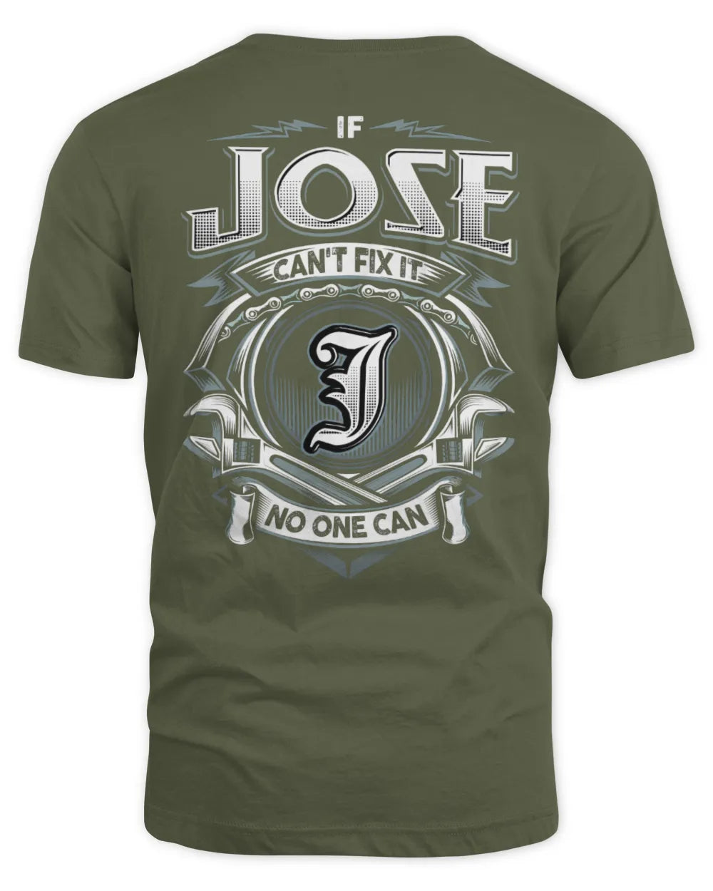 JOSE AP81-K4-626 - Personalized Ahmed Quote Apparel “If Ahmed Can't Fix It, No One Can” - Unisex Standard T-Shirt - Military Green