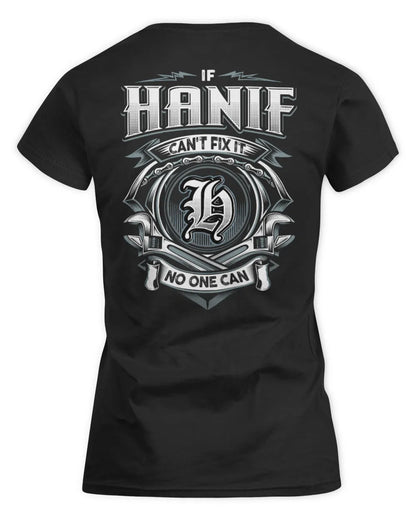 HANIF AP81-K4-626 - Personalized Ahmed Quote Apparel “If Ahmed Can't Fix It, No One Can” - Women's Standard T-Shirt - Black