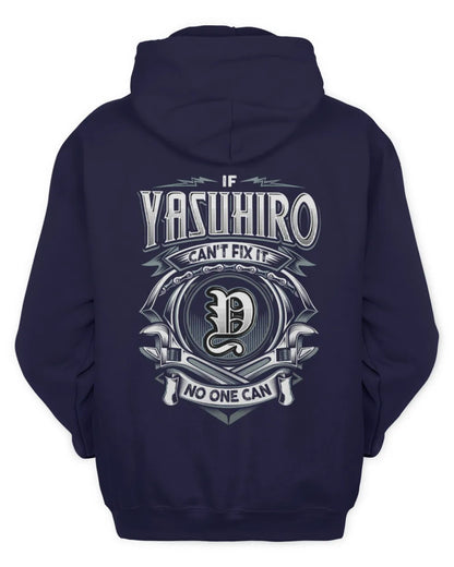 YASUHIRO AP81-K4-626 - Personalized Ahmed Quote Apparel “If Ahmed Can't Fix It, No One Can” - Unisex Hoodie - Navy